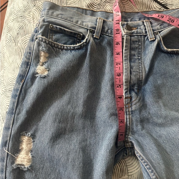 Carmar Emelia Sydney Distressed Knee Studded Raw Hem Button Fly HiRise Jeans 29 - Picture 13 of 16